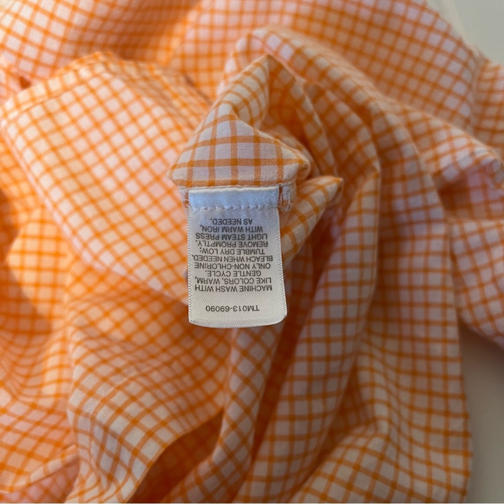 Pendleton Orange & White Checkered Button Down Sh… - image 5